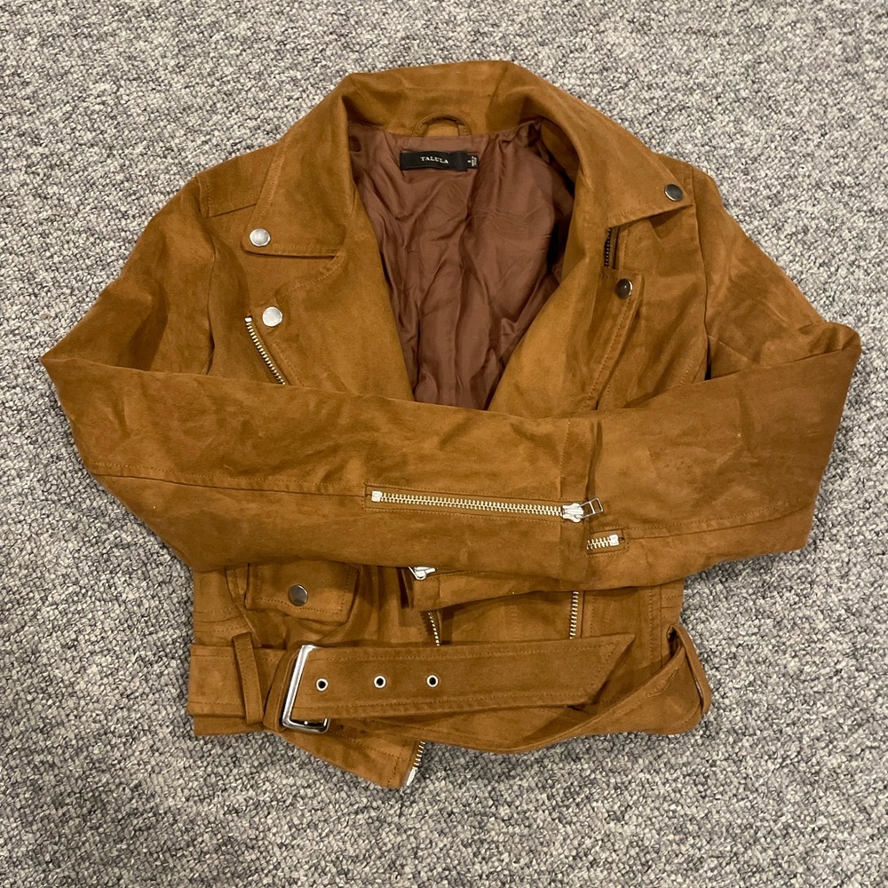 Faux suede Moto jacket